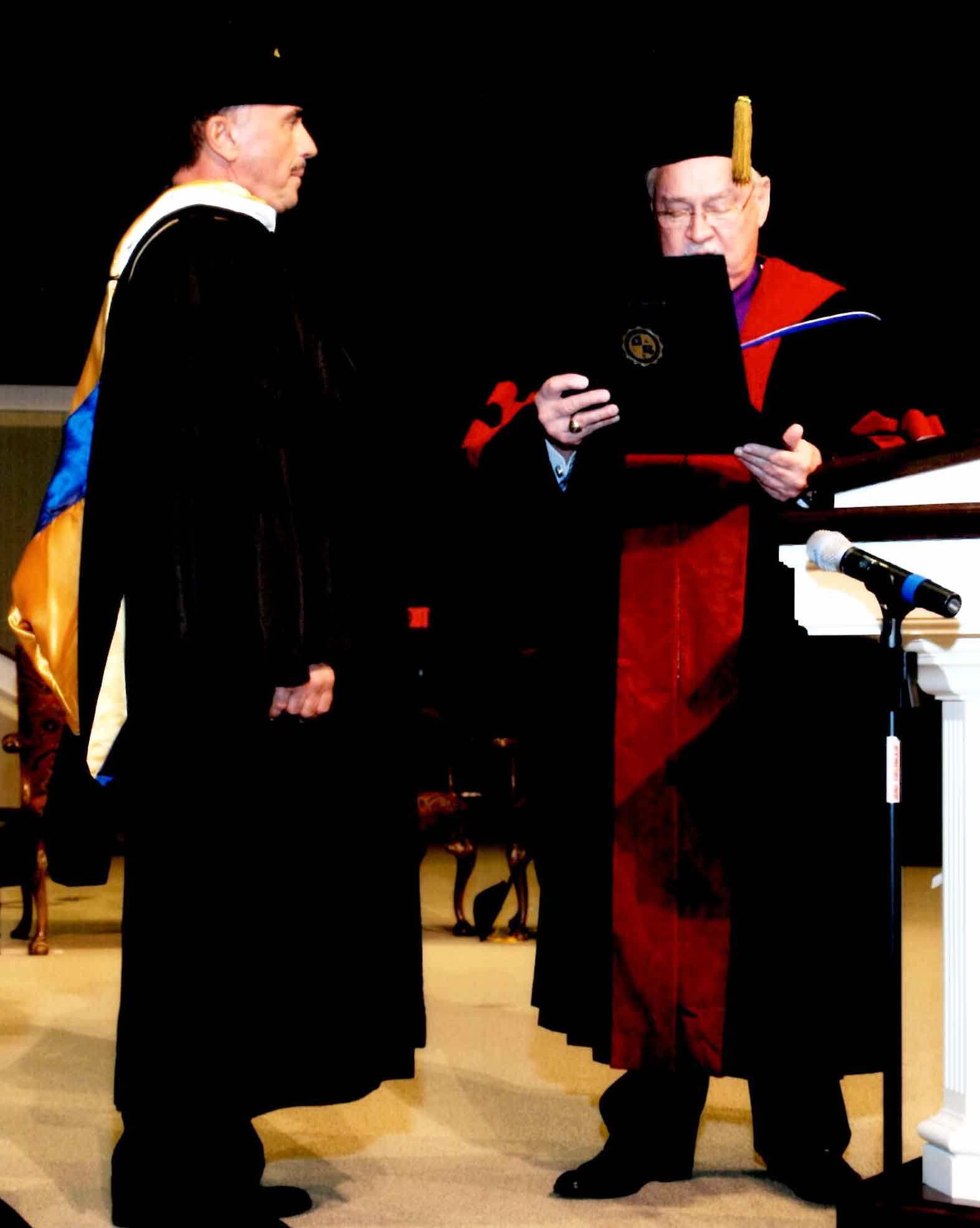 Ehrendoktowürde Dr. Leonard Coldwell der Luisianna Baptist University © 2002-2018 Dr. Leonard Coldwell 